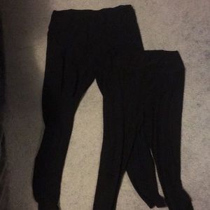 two pairs of luluroe black leggings